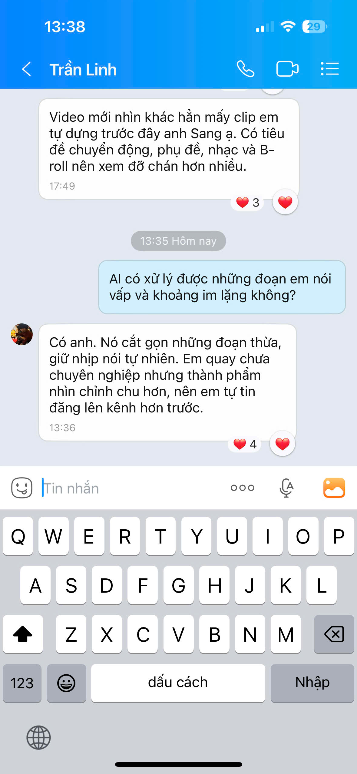Học viên yêu cầu AI chỉnh sửa video bằng câu lệnh đơn giản