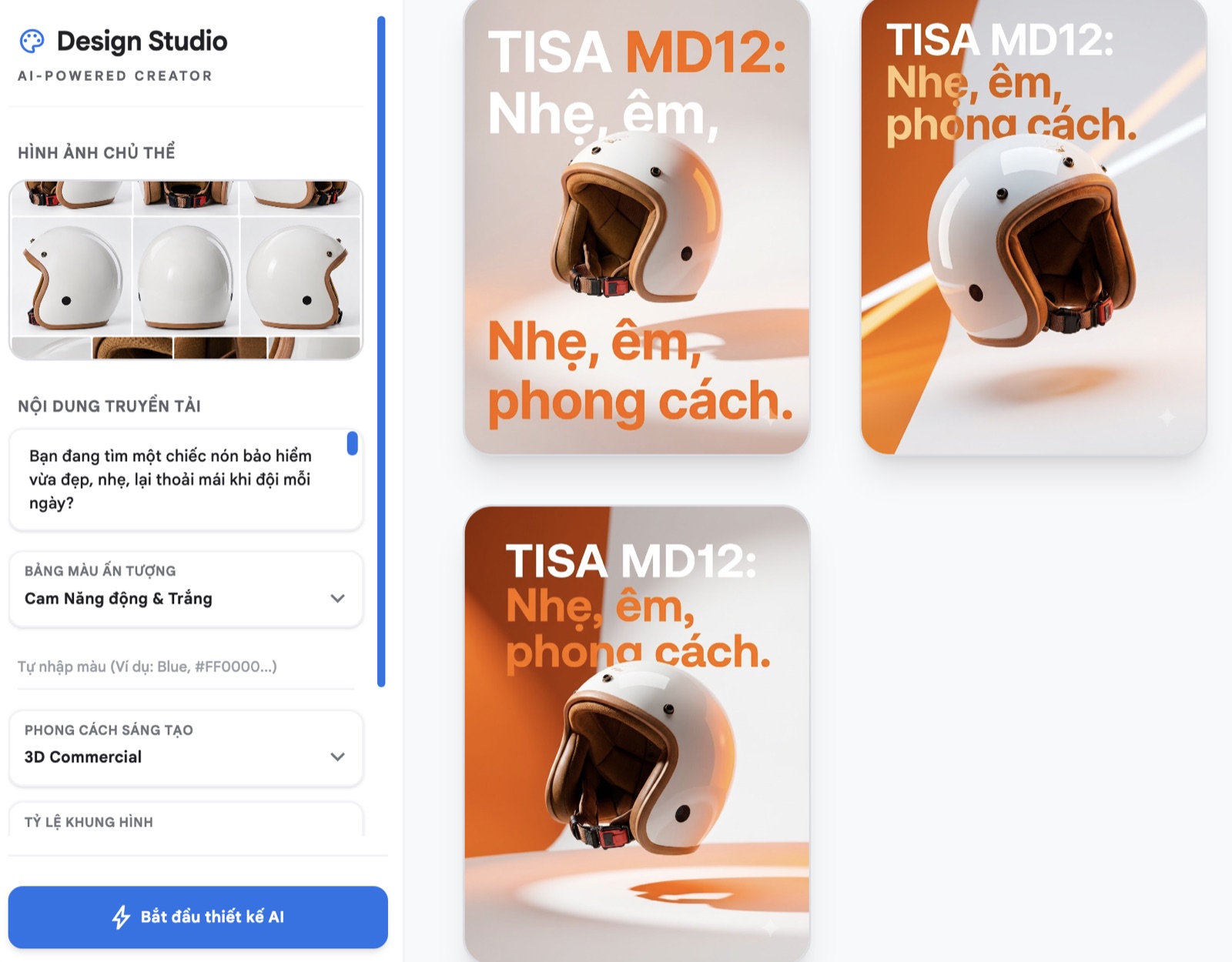 Hình ảnh thực tế của Tool Thiết Kế Banner & Poster AI