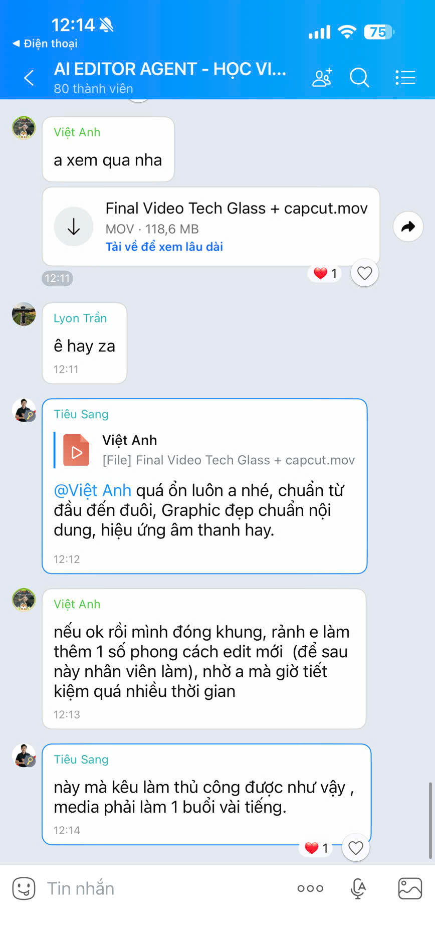 Học viên hoàn thành video với graphic, hiệu ứng âm thanh và phong cách dựng riêng